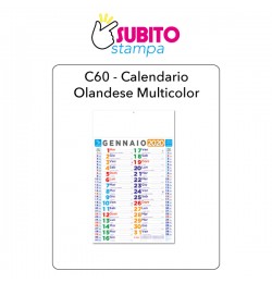 C60 - Calendario olandese multicolor