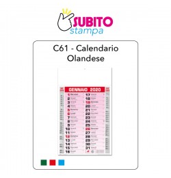 C61 - Calendario olandese 