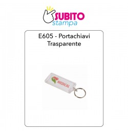 E605-Portachiavi plastica trasparente