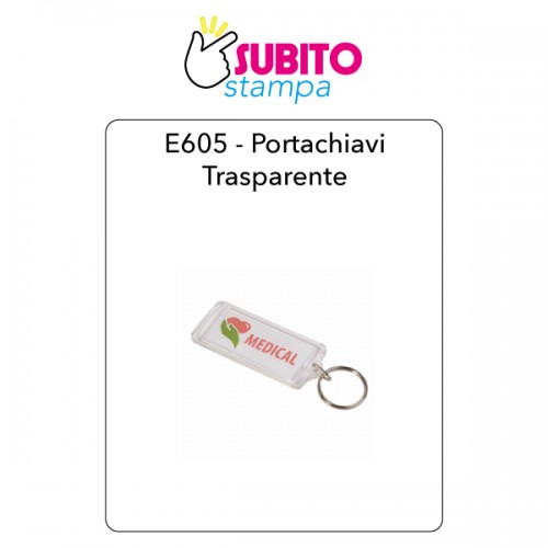 E605-Portachiavi plastica trasparente