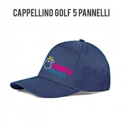 Cappello Golf 5 pannelli stampato 