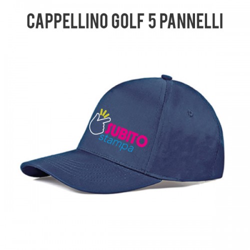 Cappello Golf 5 pannelli stampato 